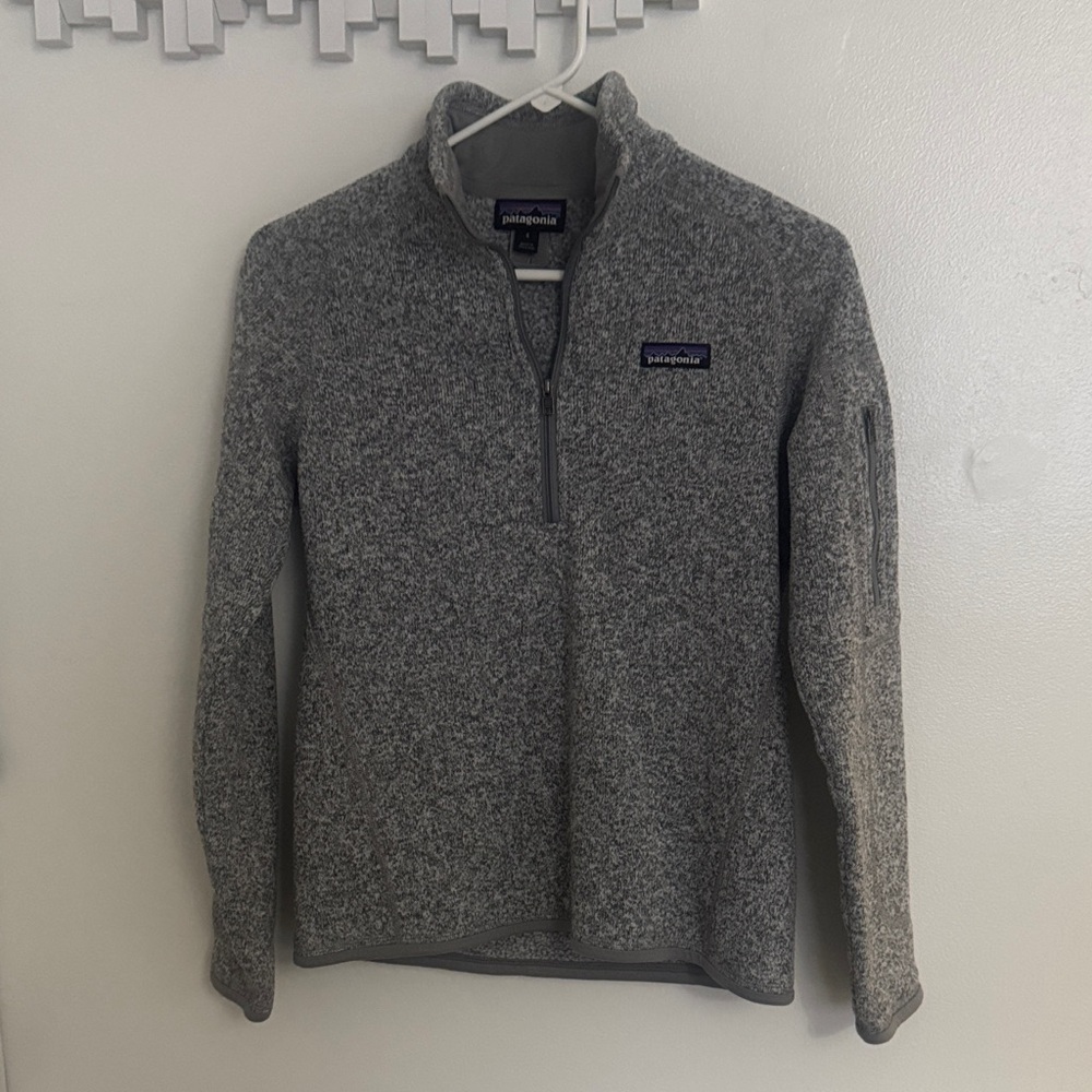 Patagonia Kids Zip-Up Sweater in Heather Gray